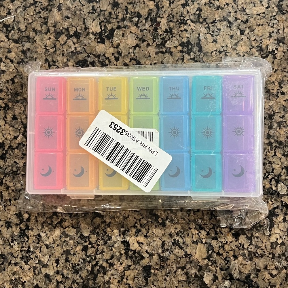Weekly Pill Organizer - Three Times-A-Day - 7 Day Pill Box